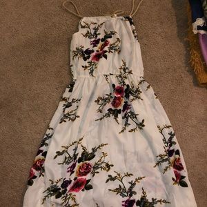 white floral dress